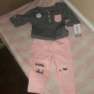 Pink and black outfit. Never worn